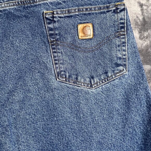 Carhartt Men's Relaxed Fit Flannel-Lined Jeans 40x30 Blue Denim AS IS Work Jeans - Picture 13 of 13
